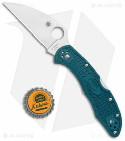 Spyderco Delica 4 Lightweight Wharncliffe Knife Blue FRN (2.9" Satin) C11FPWK390 -Kershaw Sales Shop Spyderco Delica 4 Lightweight Wharncliffe Blue FRN Satin C11FPWK390 BHQ 121023 jr bottlecap