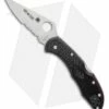 Spyderco Delica 4 Thin Red Line Knife Black FRN (2.9" Serr Satin) C11FPSBKRD