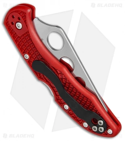 Spyderco Delica 4 Knife Trainer Knife Red FRN (2.88" Dull) C11TR 2 Spyderco Delica 4 Knife Trainer Knife Red FRN (2.88" Dull) C11TR - Image 2