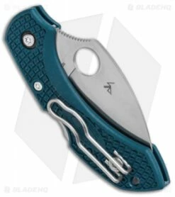 Spyderco Dragonfly 2 Lightweight Wharncliffe Knife Blue FRN (2.3" Satin) -Kershaw Sales Shop Spyderco Dragonfly 2 Lightweight Wharncliffe Blue FRN Satin BHQ 121025 jr side