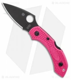 Spyderco Dragonfly 2 Pink Lightweight Lockback Knife Pink FRN (2.3" Black)