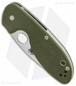 Spyderco Efficient Liner Lock Knife Green G-10 (3" Satin Serr) C216GPSGR 6 Spyderco Efficient Liner Lock Knife Green G-10 (3" Satin Serr) C216GPSGR -Kershaw Sales Shop Spyderco Efficient Green G10 Part Serr BHQ 85709 er spine