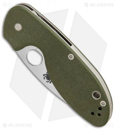 Spyderco Efficient Liner Lock Knife Green G-10 (3" Satin Serr) C216GPSGR 3 Spyderco Efficient Liner Lock Knife Green G-10 (3" Satin Serr) C216GPSGR - Image 3