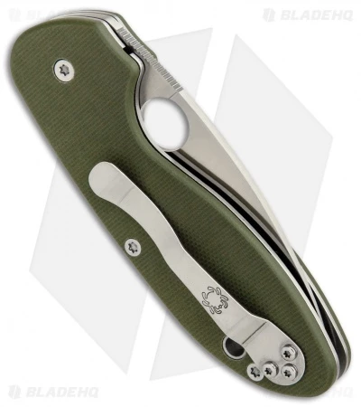Spyderco Efficient Liner Lock Knife Green G-10 (3" Satin) C216GPGR 2 Spyderco Efficient Liner Lock Knife Green G-10 (3" Satin) C216GPGR - Image 2