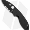Spyderco Efficient Liner Lock Knife Black G-10 (3" Black Serr) C216GPSBBK