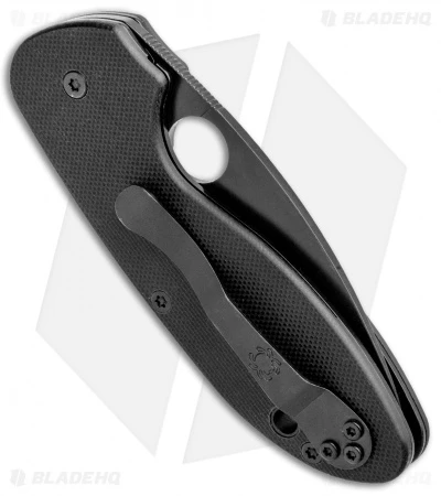 Spyderco Efficient Liner Lock Knife Black G-10 (3" Black Serr) C216GPSBBK 3 Spyderco Efficient Liner Lock Knife Black G-10 (3" Black Serr) C216GPSBBK - Image 3