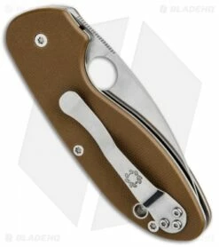 Spyderco Efficient Liner Lock Knife Brown G-10 (3" Satin Serr) C216GPSBBN 6 Spyderco Efficient Liner Lock Knife Brown G-10 (3" Satin Serr) C216GPSBBN -Kershaw Sales Shop Spyderco Efficient LL Brown G 10 Satin Serr C216GPSBN BHQ 88533 jr side