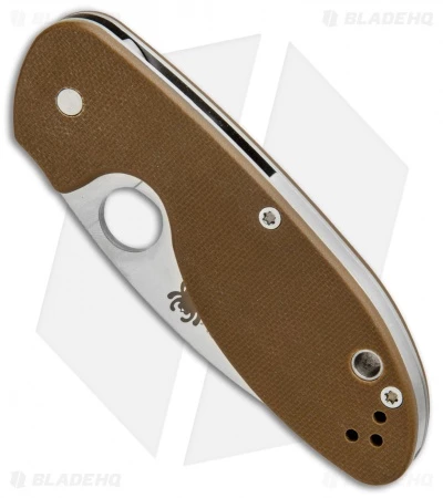 Spyderco Efficient Liner Lock Knife Brown G-10 (3" Satin Serr) C216GPSBBN 2 Spyderco Efficient Liner Lock Knife Brown G-10 (3" Satin Serr) C216GPSBBN - Image 2