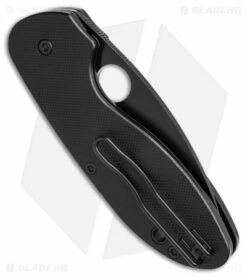 Spyderco Efficient Liner Lock Knife Black G-10 (3" Black) C216GPBBK -Kershaw Sales Shop Spyderco Efficient Liner lock Knife Black G10 3in Black BHQ 93629 td side