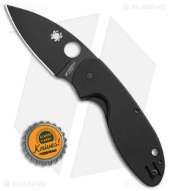 Spyderco Efficient Liner Lock Knife Black G-10 (3" Black) C216GPBBK -Kershaw Sales Shop Spyderco Efficient Liner lock Knife Black G10 3in Black BHQ 93629 td size