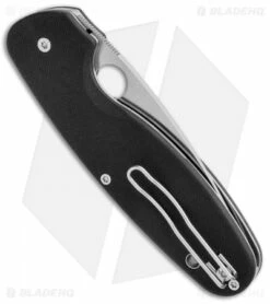 Spyderco Emphasis Liner Lock Knife Black G-10 (3.61" Satin Serr) C245GPS -Kershaw Sales Shop Spyderco Emphasis LL Black G 10 Satin Serr C245GPS BHQ 97495 jr side