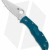 Spyderco Endela Lightweight Lockback Blue FRN (3.4" Serr) C243FSK390