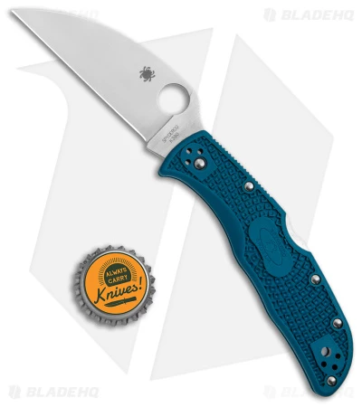 Spyderco Endela Lightweight Wharncliffe Knife Blue FRN (3.4" Satin K390) 4 Spyderco Endela Lightweight Wharncliffe Knife Blue FRN (3.4" Satin K390) - Image 4