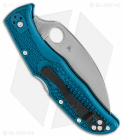 Spyderco Endela Lightweight Wharncliffe Knife Blue FRN (3.4" Satin K390) 6 Spyderco Endela Lightweight Wharncliffe Knife Blue FRN (3.4" Satin K390) -Kershaw Sales Shop Spyderco Endela Lightweight Wharncliffe Blue FRN Satin BHQ 145706 jr side