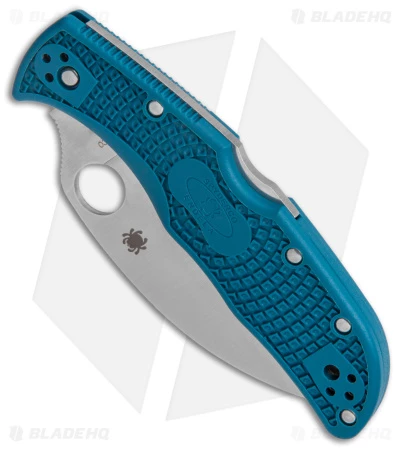 Spyderco Endela Lightweight Wharncliffe Knife Blue FRN (3.4" Satin K390) 2 Spyderco Endela Lightweight Wharncliffe Knife Blue FRN (3.4" Satin K390) - Image 2