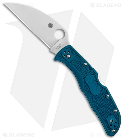 Spyderco Endela Lightweight Wharncliffe Knife Blue FRN (3.4" Satin K390) 1 Spyderco Endela Lightweight Wharncliffe Knife Blue FRN (3.4" Satin K390)
