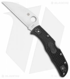 Spyderco Endela Wharncliffe Lockback Knife Black FRN (3.5" Satin)