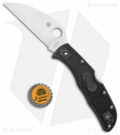 Spyderco Endela Wharncliffe Lockback Knife Black FRN (3.5" Satin) -Kershaw Sales Shop Spyderco Endela Wharncliffe Back Lock Black FRN Satin C243FPWCBK BHQ 138211 jr bottlecap