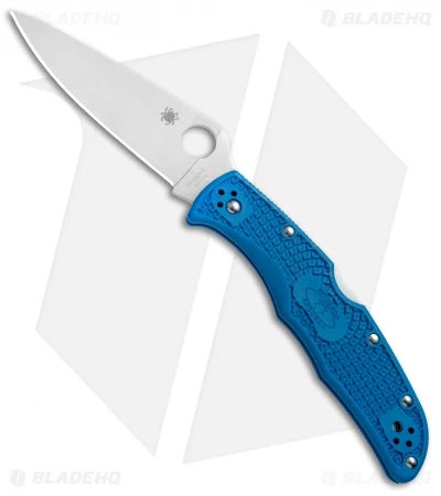 Spyderco Endura 4 Knife Flat Ground Blue FRN (3.75" Satin Plain) C10FPBL 1 Spyderco Endura 4 Knife Flat Ground Blue FRN (3.75" Satin Plain) C10FPBL