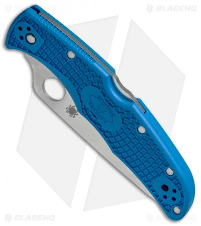 Spyderco Endura 4 Knife Flat Ground Blue FRN (3.75" Satin Plain) C10FPBL 2 Spyderco Endura 4 Knife Flat Ground Blue FRN (3.75" Satin Plain) C10FPBL - Image 2