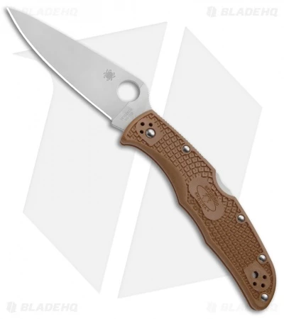 Spyderco Endura 4 Knife Flat Ground Brown FRN (3.75" Satin Plain) C10FPBN 1 Spyderco Endura 4 Knife Flat Ground Brown FRN (3.75" Satin Plain) C10FPBN