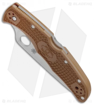 Spyderco Endura 4 Knife Flat Ground Brown FRN (3.75" Satin Plain) C10FPBN 2 Spyderco Endura 4 Knife Flat Ground Brown FRN (3.75" Satin Plain) C10FPBN - Image 2
