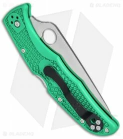 Spyderco Endura 4 Knife Flat Ground Green FRN (3.75" Satin) C10FPGR 6 Spyderco Endura 4 Knife Flat Ground Green FRN (3.75" Satin) C10FPGR -Kershaw Sales Shop Spyderco Endura 4 Flat Ground Green FRN Satin C10FPGR BHQ 5337 jr side