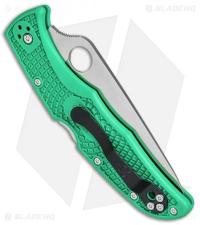 Spyderco Endura 4 Knife Flat Ground Green FRN (3.75" Satin) C10FPGR 3 Spyderco Endura 4 Knife Flat Ground Green FRN (3.75" Satin) C10FPGR - Image 3
