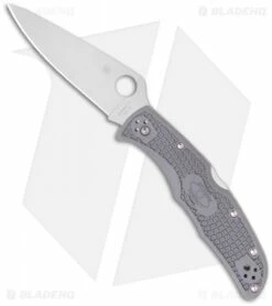 Spyderco Endura 4 Knife Flat Ground Gray FRN (3.75" Satin Plain) C10FPGY