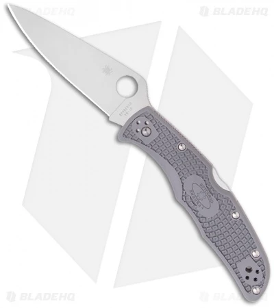 Spyderco Endura 4 Knife Flat Ground Gray FRN (3.75" Satin Plain) C10FPGY 1 Spyderco Endura 4 Knife Flat Ground Gray FRN (3.75" Satin Plain) C10FPGY