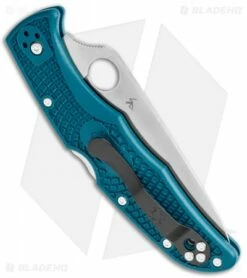 Spyderco Endura 4 Knife Flat Ground Blue FRN (3.75" Satin K390) C10FPK390 -Kershaw Sales Shop Spyderco Endura 4 Knife Flat Ground Blue FRN Satin C10FPK390 BHQ 112407 jr side