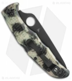 Spyderco Endura 4 Lockback Knife Glow Zome Green (3.75" Black) GITD -Kershaw Sales Shop Spyderco Endura 4 Lockback Knife Glow Zome Green 3.75in Black GITD BHQ 114637 LS Side