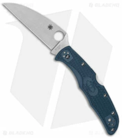 Spyderco Endura 4 Wharncliffe Back Lock Knife Blue FRN (3.75" Satin K390)