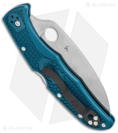 Spyderco Endura 4 Wharncliffe Back Lock Knife Blue FRN (3.75" Satin K390) 5 Spyderco Endura 4 Wharncliffe Back Lock Knife Blue FRN (3.75" Satin K390) - Image 5