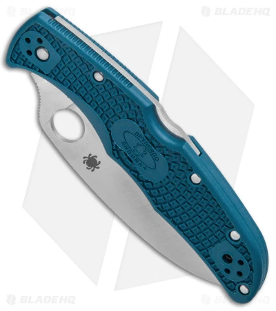 Spyderco Endura 4 Wharncliffe Back Lock Knife Blue FRN (3.75" Satin K390) 4 Spyderco Endura 4 Wharncliffe Back Lock Knife Blue FRN (3.75" Satin K390) - Image 4
