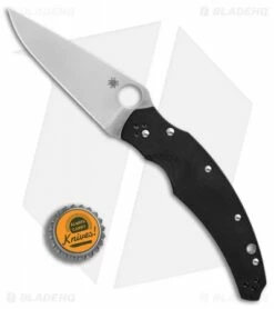 Spyderco Hennicke Opus Liner Lock Knife Black G-10 (3.75" Satin) C218GP -Kershaw Sales Shop Spyderco Hennicke Opus black G10 satin BHQ 50830 er bottlecap