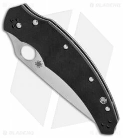 Spyderco Hennicke Opus Liner Lock Knife Black G-10 (3.75" Satin) C218GP -Kershaw Sales Shop Spyderco Hennicke Opus black G10 satin BHQ 50830 er spine