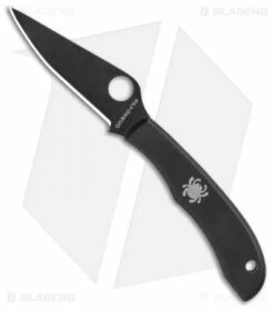 Spyderco HoneyBee Black Slip Joint Knife Stainless Steel (1.6" Black) C137BKP