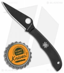 Spyderco HoneyBee Black Slip Joint Knife Stainless Steel (1.6" Black) C137BKP -Kershaw Sales Shop Spyderco HoneyBee Black Slip Joint Knife Stainless Steel 1.6 Black C137BKP BHQ 116289 LS Bottlecap
