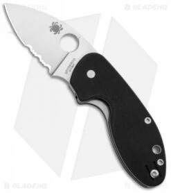 Spyderco Insistent Liner Lock Knife Black G-10 (2.48" Satin Serr) C246GPS