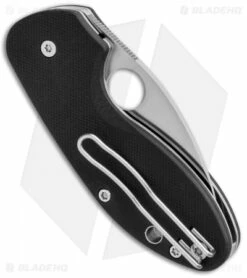 Spyderco Insistent Liner Lock Knife Black G-10 (2.48" Satin Serr) C246GPS -Kershaw Sales Shop Spyderco Insistent LL Black G 10 Satin Serr C246GPS BHQ 97496 jr side