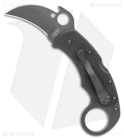 Spyderco Karahawk Folding Knife W/ Emerson Opener (2.36" Black) C170GBBKP 1 Spyderco Karahawk Folding Knife W/ Emerson Opener (2.36" Black) C170GBBKP