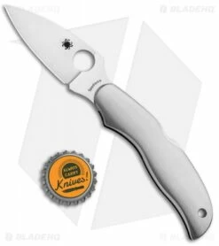 Spyderco Kopa Sprint Run Lockback Knife Stainless Steel (2.4" Satin) C92P -Kershaw Sales Shop Spyderco Kopa Sprint Run LB SS Satin C92P BHQ 2435 jr bottlecap