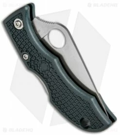 Spyderco Ladybug 3 Knife ZDP-189 Green FRN (1.94" Satin) LGREP3 -Kershaw Sales Shop Spyderco Ladybug 3 ZDP 189 Green LGREP3 BHQ 7988 jr side 2