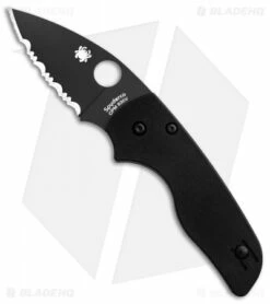 Spyderco Lil' Native Compression Lock Knife G-10 (2.5" Black Serr) C230GSBBK