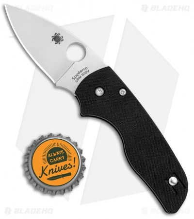 Spyderco Lil' Native Compression Lock Knife Black G-10 (2.5" Satin) C230GP 4 Spyderco Lil' Native Compression Lock Knife Black G-10 (2.5" Satin) C230GP - Image 4