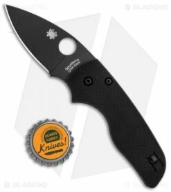 Spyderco Lil' Native Compression Lock Knife Black G-10 (2.5" Black) C230GPBBK -Kershaw Sales Shop Spyderco Lil Native Compression Lock Black G 10 Black C230GPBBK BHQ 81520 jr bottlecap