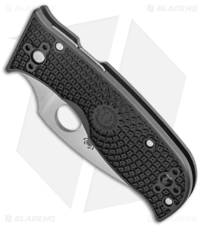 Spyderco Lil' Temperance 3 Lightweight Knife Black FRN (2.9" Satin Serr) C69SBK3 2 Spyderco Lil' Temperance 3 Lightweight Knife Black FRN (2.9" Satin Serr) C69SBK3 - Image 2