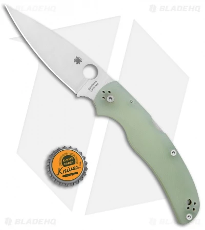 Spyderco M4 Native Chief Lockback Knife Natural G-10 (4.08" Satin) C244GM4P 4 Spyderco M4 Native Chief Lockback Knife Natural G-10 (4.08" Satin) C244GM4P - Image 4