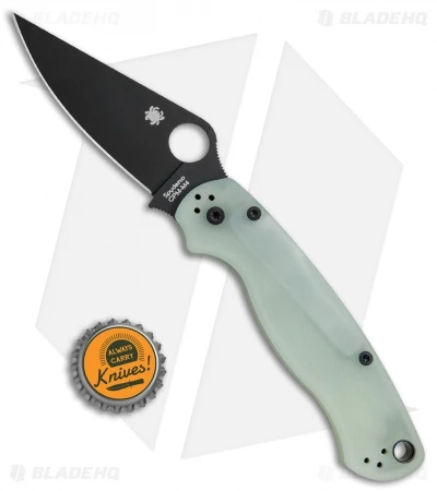 Spyderco M4 Paramilitary 2 Knife Natural G-10 (3.4" Black) C81GM4BKP2 Exclusive 4 Spyderco M4 Paramilitary 2 Knife Natural G-10 (3.4" Black) C81GM4BKP2 Exclusive - Image 4